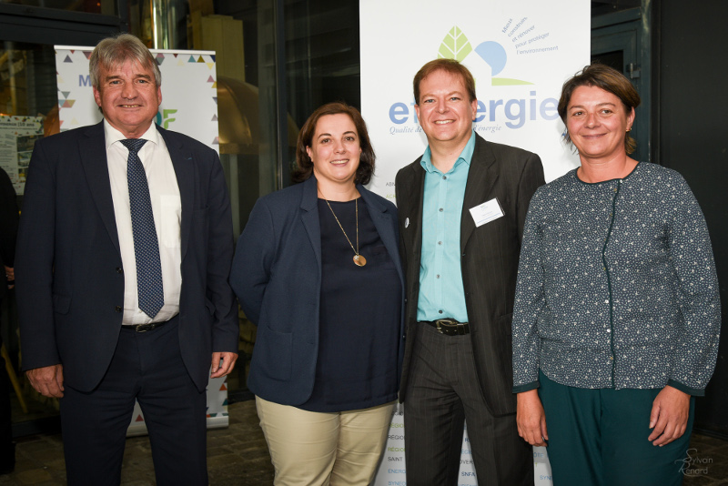 Bernard GERBER (Vice Président de la Région Grand Est) - Emmanuelle COSSE (Ministre du Logement et de l'Habitat Durable)- Yann DERVYN (Directeur du Collectif Effinergie) - Agnès LANGEVINE (Vice-Présidente de la région Occitanie)
