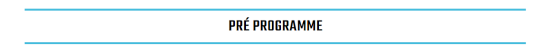 Pré-programme